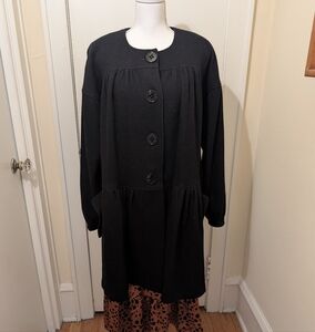Ana Sui Wool Blend(80/20) Black Peacoat Size S